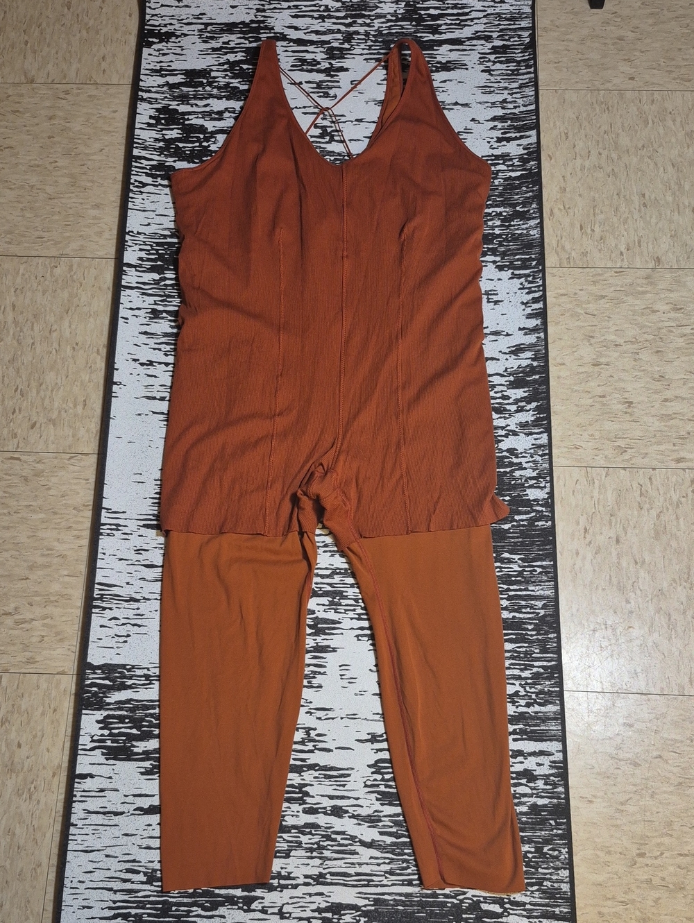 Nike Rust Orange Strappy Sleeveless Jumpsuit